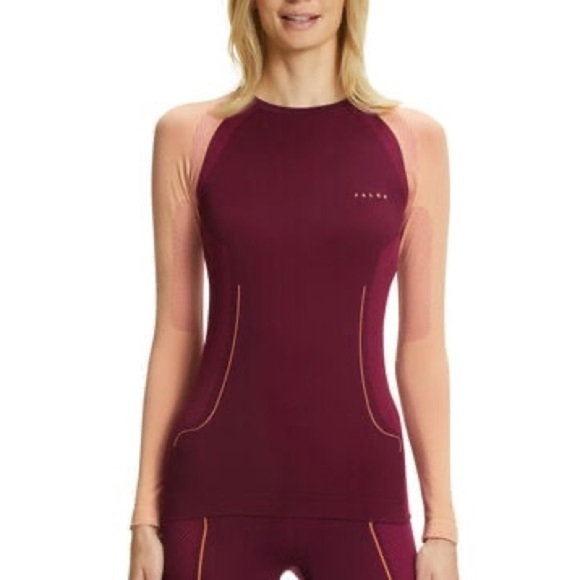 Falke Women’s Ergonomic Sport System Long Sleeve Running Purple Orange Shirt L - Picture 2 of 16